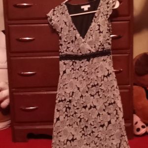 Dressbarn, rose pattern dress.